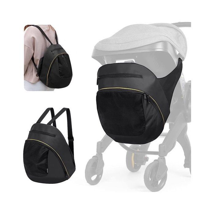 Sac rangement adapté aux poussettes Doona sac à langer fermeture éclair antidérapante sac à dos/sac à langer portable idéal