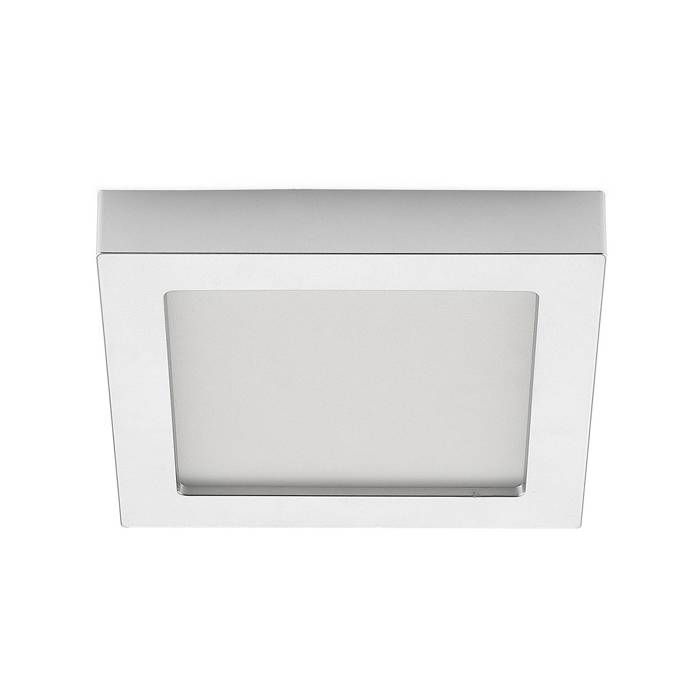 Plafonnier ampoules LED - PRIOS - lampe de plafond - - 22 7 x 22 7 x 3 5 cm - argenté blanc Plafonnier ampoules LED - PRIOS - lampe de plafond - - 22 7 x 22 7 x 3 5 cm - argenté blanc