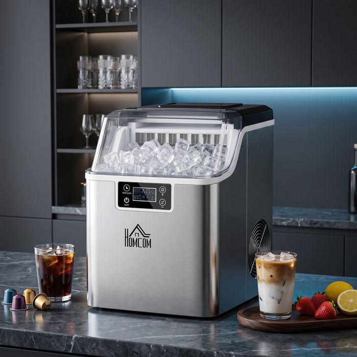 Machine à glaçons Ice-Maker 20 kg/24 h argent réservoir d’eau 32 L bac 23 L