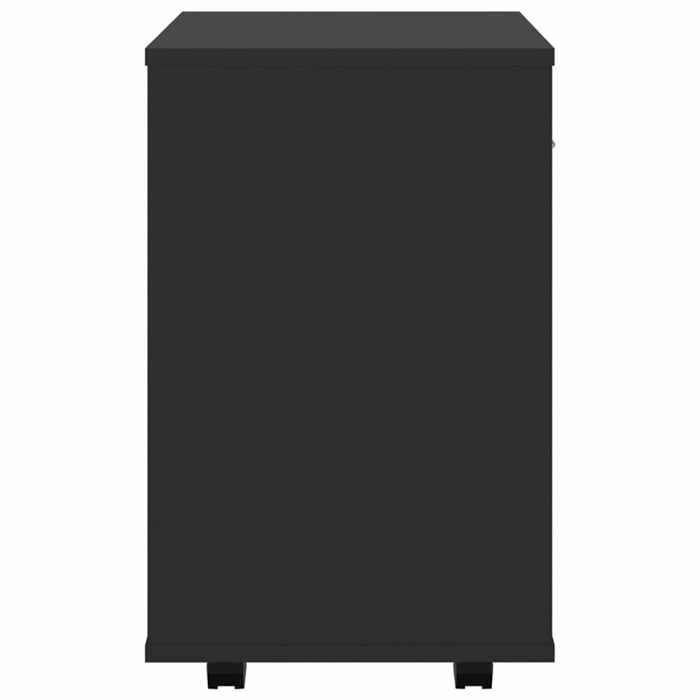 Armoire à roulettes Noir 46x36x59 cm Aggloméré_2 ans garantie_90450