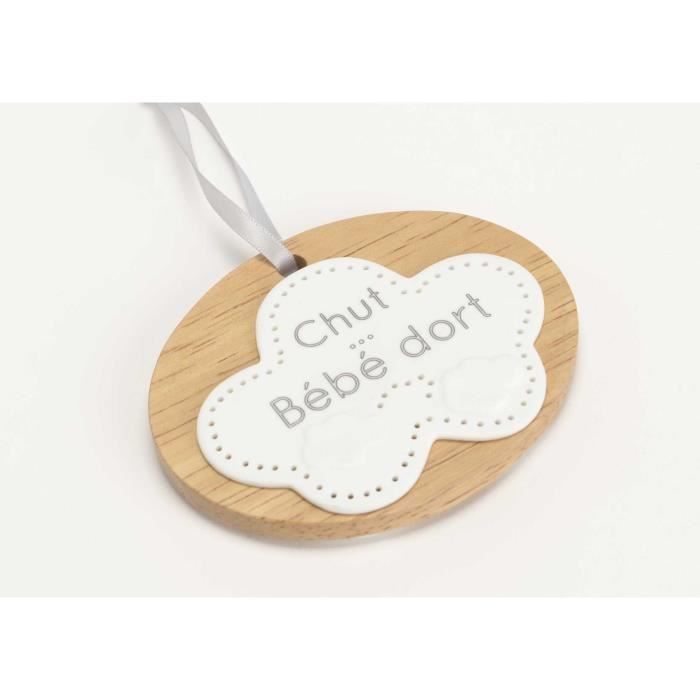 Plaque En Bois Et Porcelaine Porte Chambre Bebe Amadeus Cdiscount Maison