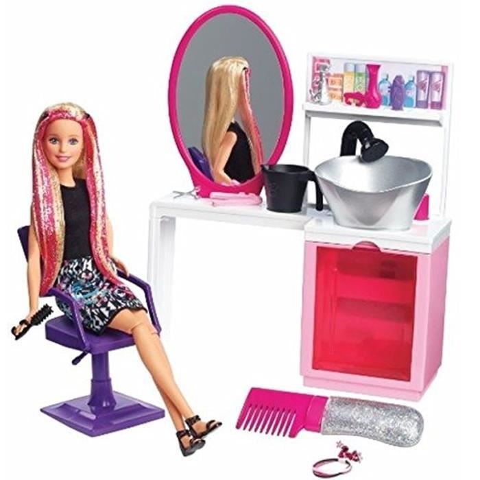 Barbie Poupée Et Salon De Coiffure