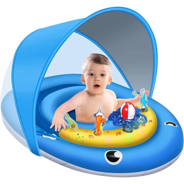 Flotteur de piscine pour bébé avec auvent bouée gonflable parasol