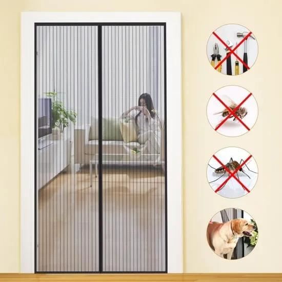 Moustiquaire - Magnétique - 140cm x 240cm - Fermeture Automatique - Anti Mouche