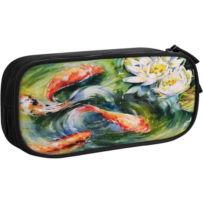 Lot De 2 Trousses à Crayons Fleur Avec Nœud + 1 Porte-clés étoile - Toile Et Acrylique - Pour Rangement Et Décoration Scolaire