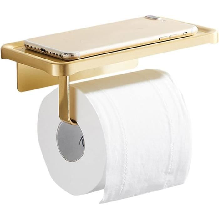 Range Papier Toilette Sans Percage Porte Papier Wc Avec Tablette Derouleur Papier  Toilette Adhesif Mural Aluminium Pour Sall[x2765] - Cdiscount Bricolage