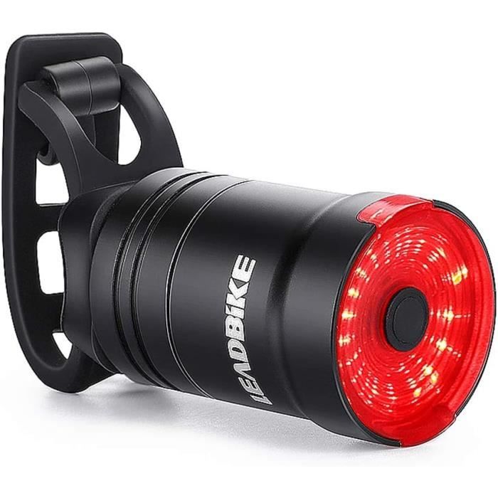 Feu Arrière LED Vélo Rechargeable USB – 3 Options De Clignotant Et Modes De Lumière, Noir
