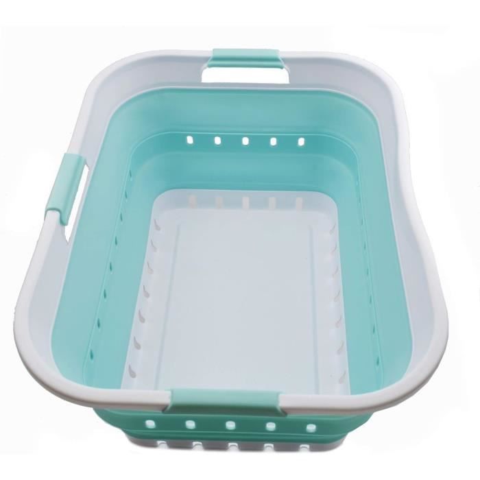 Panier à Linge Stefanplast Primavera Line 50 Litres - Turquoise Intense - Fabriqué En Italie