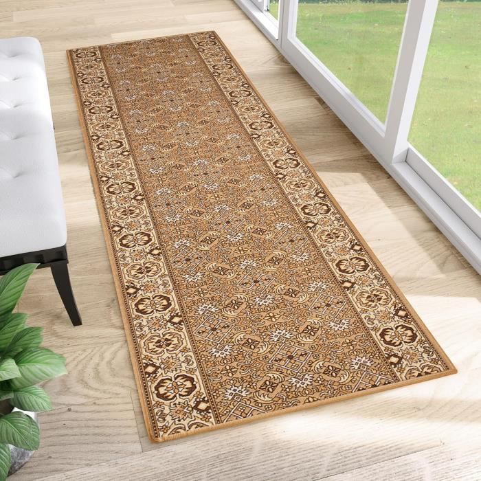 Vintage Tapis De Passage Couloir Long Antidérapant, Moderne Motif Abstrait Tapis Oriental, Tapis