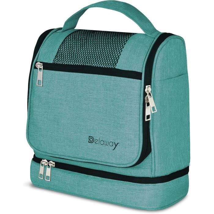 Trousse De Toilette Voyage Suspendue - 4 Compartiments, étanche Et Pliable - Idéale Pour Voyages Et Salle De Sport