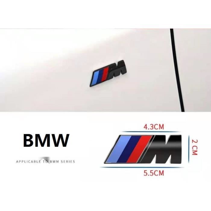 Logo ///M BMW Sport Performance Emblème Badge Chromé Autocollant Noir 55 mm x 20 mm