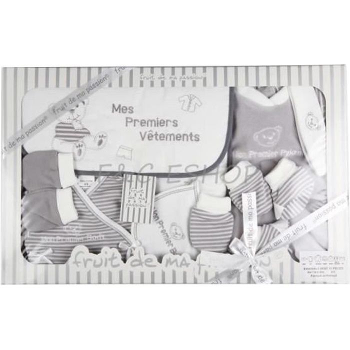 Nouveau Coffret Naissance pour Bébés Neutre – Kit pour Bebe Garçon et Fille  avec Lange en Polaire, Serviette avec Capuche, Vetements pour Bebe, 2  Étoffes en Mousseline et un Adorable Ourson