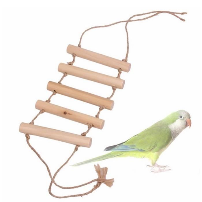 Oiseaux Jouets Pour Animaux Jouet Accessoires Pont échelle En Bois Chant Cockatiel Parrot Wsm705100821234