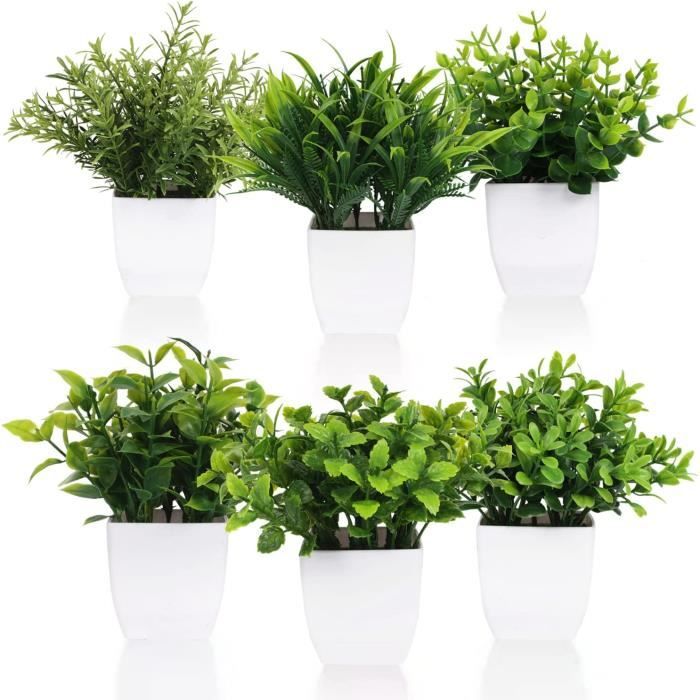 Lpluziyyds Lot De 2 Mini Plantes Artificielles Pour Décoration De Salle De Bain/bureau à Domicile, Petite Verdure Artificielle Pour Décoration De Maison