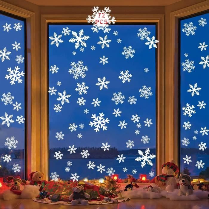 9 Feuilles NoëL Autocollants Fenetre,132 Pièce Stickers Noel Fenetredecoration De Noel Fen Etre Stickers Diy Amovibles Pvc Reutilisables 91730168