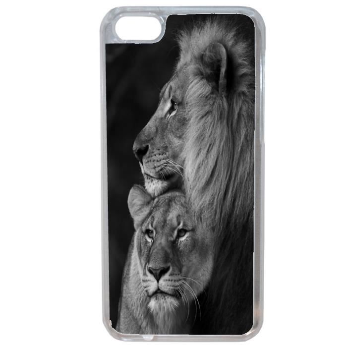 Coque Iphone 6 Plus 6s Plus Lion Lionne Amoureux Calin Animaux Sauvage Swag Cdiscount Telephonie