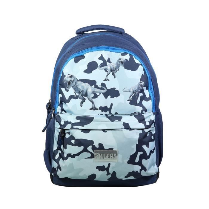 Sac à Dos 3 Pièces Pour école – Toile Résistante + Sac Bandoulière + Trousse – Noir, Unisexe - 9