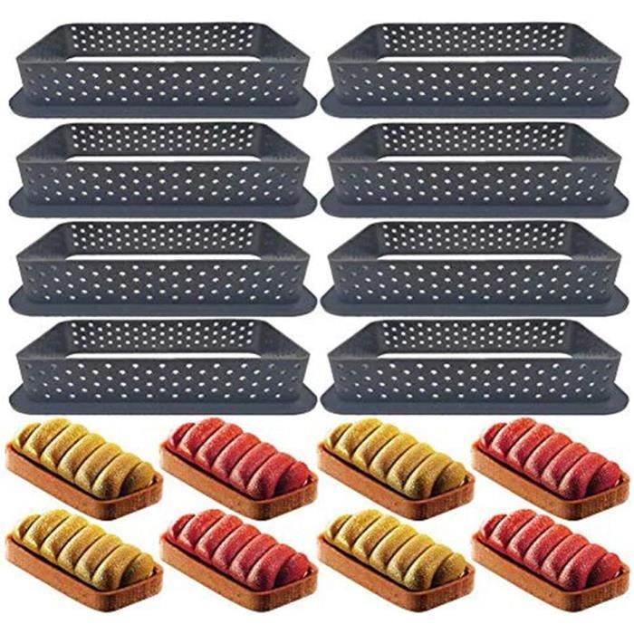 QQ06570-Moule à GâTeau 8 PièCes,Anneau à Tarte De PâTisserie Coupeur