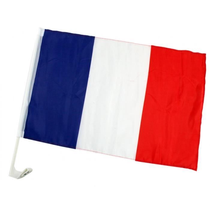 Drapeau Français étendard France 45 x 30 cm Bleu Blanc Rouge pour Voiture 
