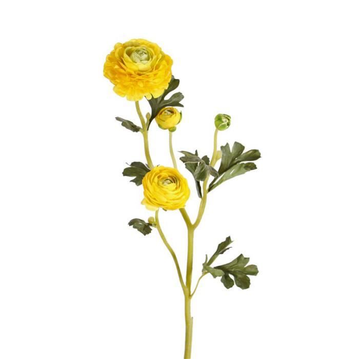 Renoncule artificielle NOEMIE avec 3 fleurs, jaune, 65cm, Ø4-8cm - Fleur  synthétique - Bouquet artificiel - artplants - Cdiscount Maison