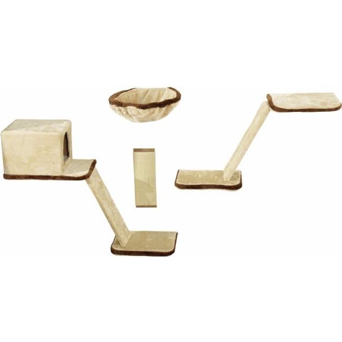 Set D Etageres Pour Chat 8 Pieces Silvio Design Coloris Beige Cdiscount Animalerie