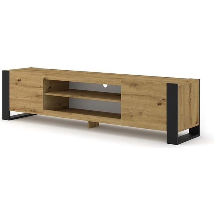 Meuble TV sous main universel Mondi 188 Salon Hi-Fi Commode Table chêne artisan