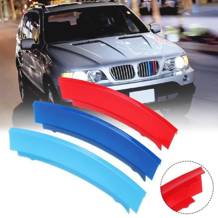 3 Bandes De Calandre Colorées Pour BMW F30 F31 2013-2018 (11 Lames) - Accessoire Décoratif, Installation Clip