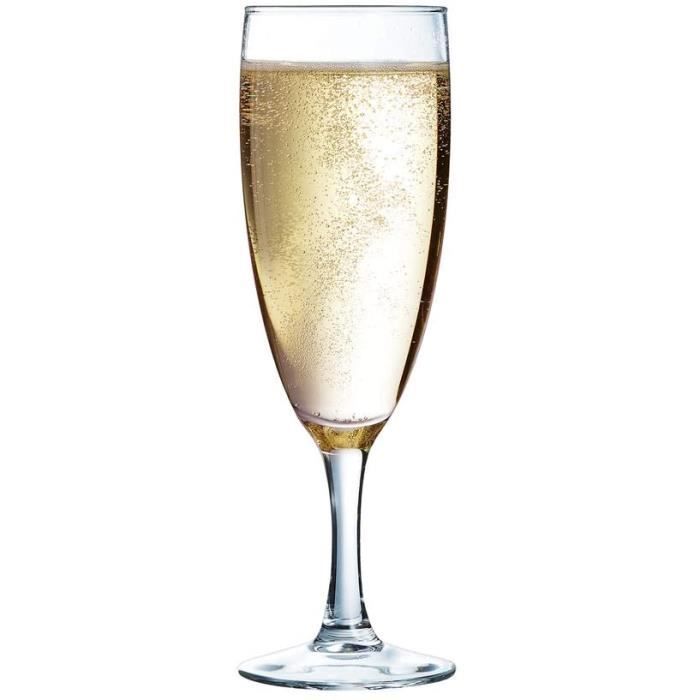 Lot de 12 Verre de champagne Arcoroc 37298 Transparent 170 ml 