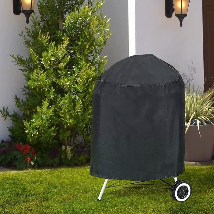 UKOFEW Housse Barbecue 70x70cm - Protection Impermeable Oxford 210D Noire Pour Grill
