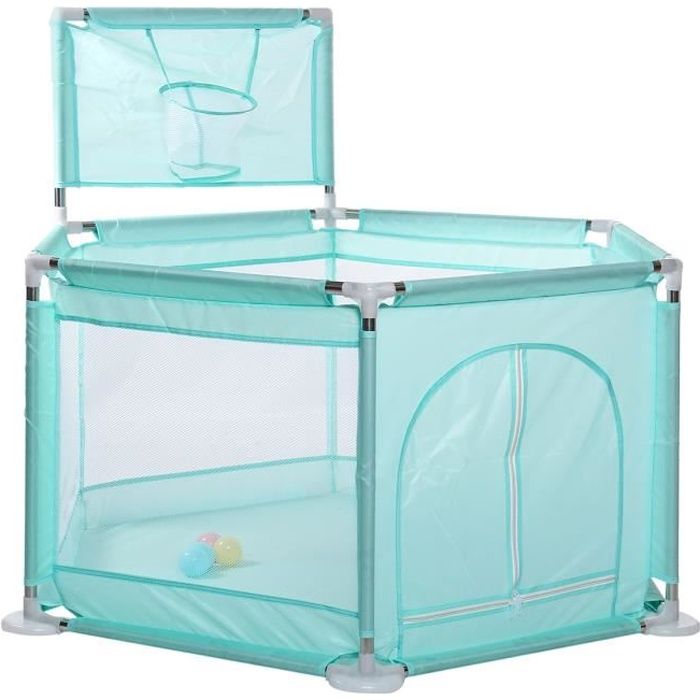Parc Portable En Tissu Oxford 150 Cm Avec Support De Basket Ball Tente Bebe Pliable Bleu Ciel 150 Cm Cdiscount Puericulture Eveil Bebe