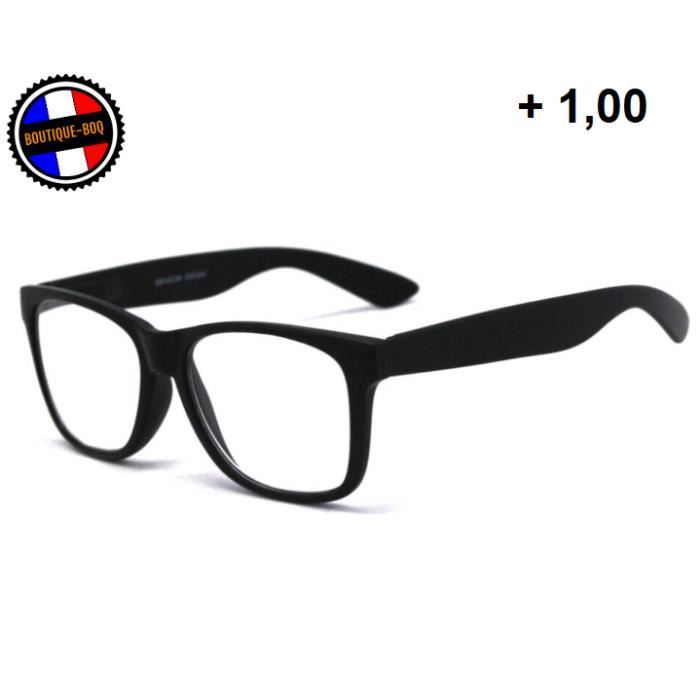 Lunettes De Lecture Rabattables +1.00 - Pour Hypermétropie - Cadre Noir Unisexe - Neuf Avec étiquettes
