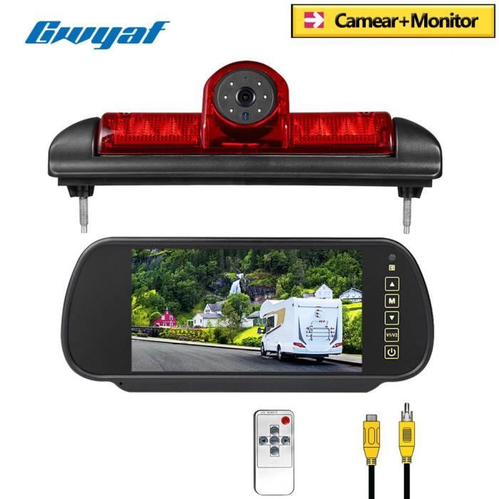 Kit Caméra De Recul Pour Fiat Ducato (2006-2018) - Double Feu Stop + Écran 7 Pouces - Guidage Lignes