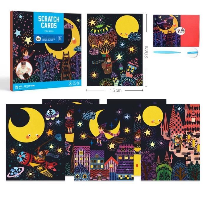 48 Cartes à Gratter Magic - Lapin, Carotte, Œuf De Pâques - Kit Créatif Enfants
