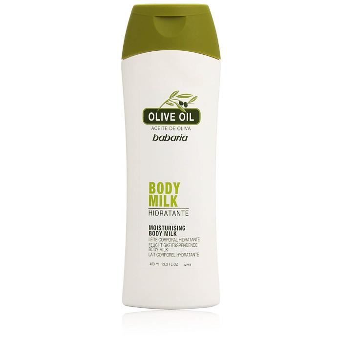 Lait Corporel Hydratant à L'huile D'olive - 400 Ml - Parfum Rose - Pour Peaux Sèches