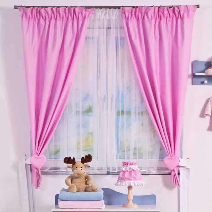 Rideaux De Chambre Bebe Fille Rose Cdiscount Maison