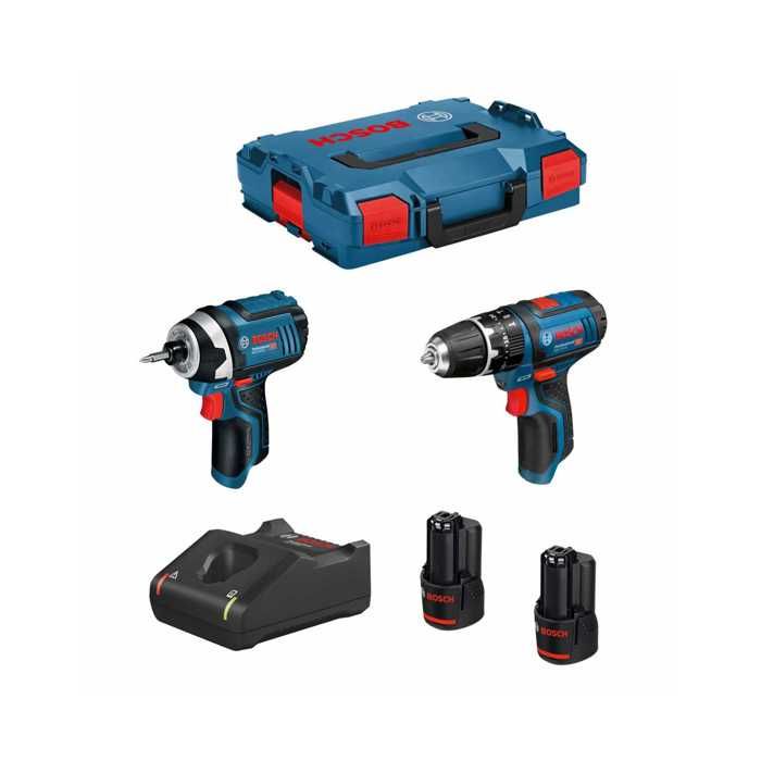 BOSCH Kit 12V B12GSBGDR2bat3a 40 GSB 12V 15 + GDR 12V 105 + 2 x 3 0 Ah + GAL12V 40 + Boxx 102