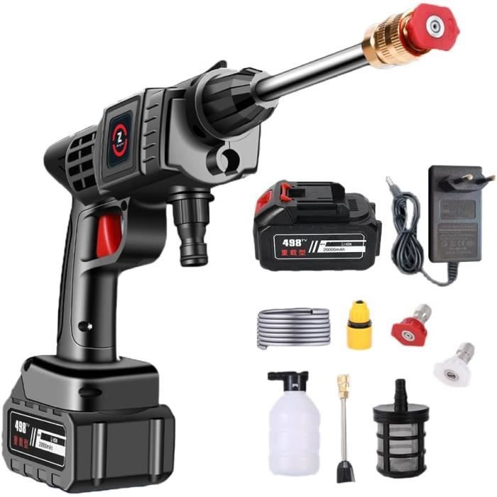 Pistolet de Lavage Haute Pression Sans Fil sans tuyau Nettoyeur portatif pour Voiture, Vélo Jardin Maison - Bricolage
