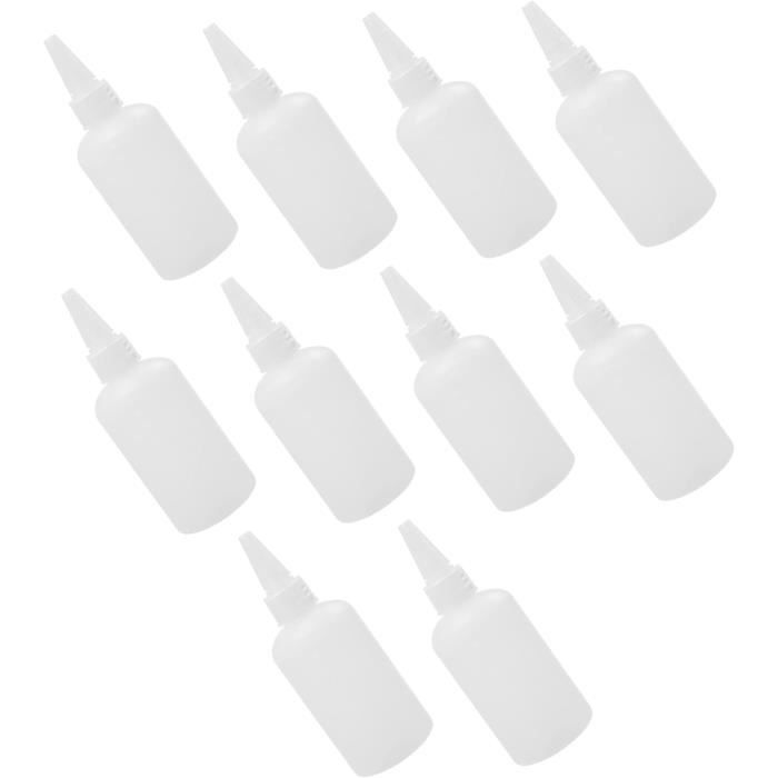 Lot 10 Bouteilles Squeeze 240ml Blanches Avec Couvercles Pour Glaçage, Sauces Et Condiments