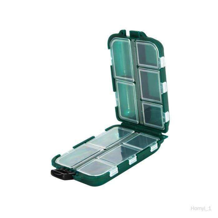 Boîte De Rangement Pour Pêche – ABS Durable, Compartiments Multiples – Protection UV, 10 Broches Incluses