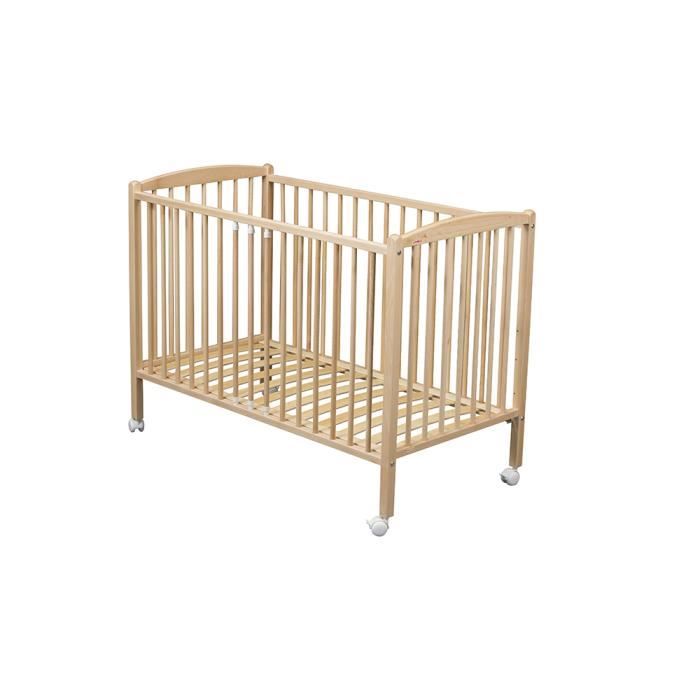 Lit Bebe Roulette Barreaux Amovible 60 X 1 Cm 4 Hauteur Sommier Inclus Cdiscount Puericulture Eveil Bebe