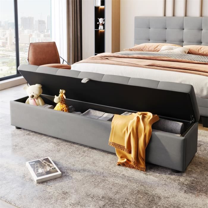 Banc Rembourré 139x40x38cm, Tabouret Banc De Piano, Banc De Salle à