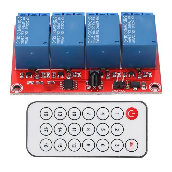 Module De Relais à 4 Canaux Bistable 6-24V DC - Verrouillage Automatique Low Pulse Trigger Pour Projets Électroniques