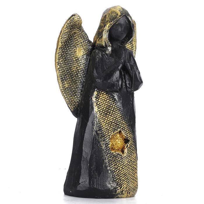 Statue Ange Homme - couleur bronze noir et or