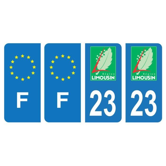 Autocollant Stickers Plaque D'immatriculation - MARQUE - Département 41