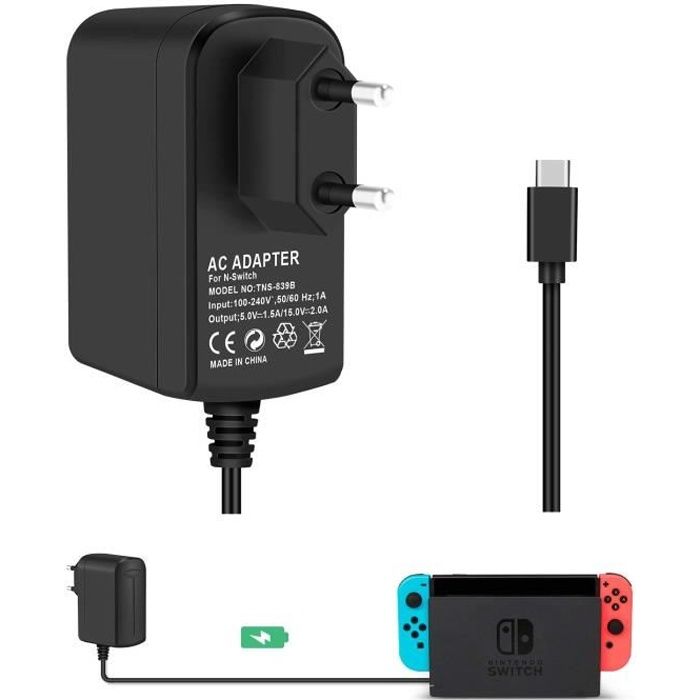 Wewoo - EU Plug à US noir Adapter Chargeur, adaptateur secteur de