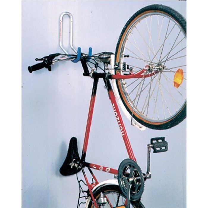 Crochet pour vélo gainé - Mottez B046Q - Permet de suspendre facilement le vélo par le guidon
