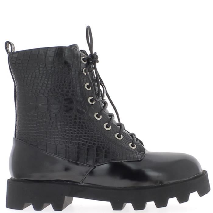 look bottines noires talon