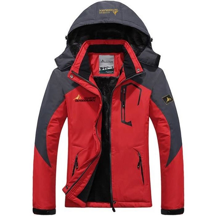 Blouson De Ski Femme Anorak Veste De Ski Polaire Coupe Pluie Coupe Vent Impermeable Hiver De Marque Vetement Masculin Doudoune Femme Rouge Rouge Cdiscount Pret A Porter
