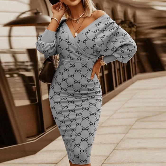 Robe Noire Femme Chic Robe Crayon Élégante Manches Capes - Style Vintage Affaires Cocktail Robe Affaires élégante