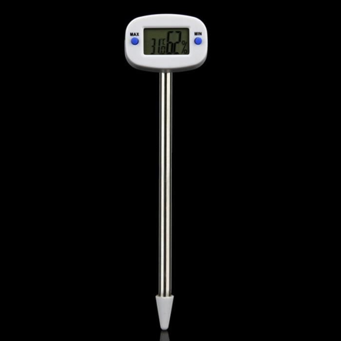Thermomètre Et Testeur EC De Sol étanche - Pour Serre, Jardin, Laboratoire, Avec Sonde Amovible Et Conservation Données